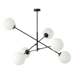 LAINA lampa wisząca, moc max.6x40W, E14, czarno-biała