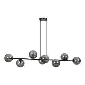 LETO pendant lamp, max. power 8x40W, E14, black-graphite
