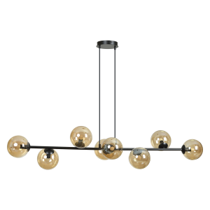 LETO lampa wisząca, moc max.8x40W, E14, czarno-złota