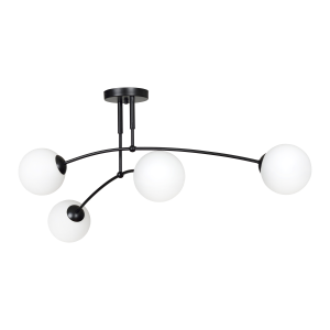 MONZA pendant lamp, max. power 4x40W, E14, black and white