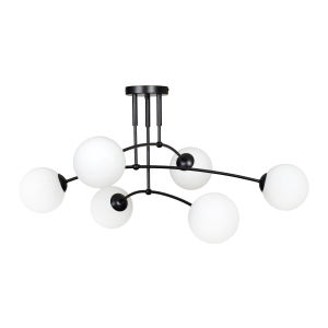 MONZA pendant lamp, max. power 6x40W, E14, black/white