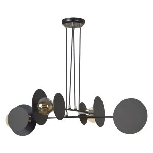 WAZO pendant lamp, max. power 4x60W, E27, black