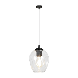 IRIS lampa wisząca, moc max.60W, E27, czarno-transparentna