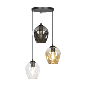 IRIS lampa wisząca, moc max.3x60W, E27, czarno-kolorowa...