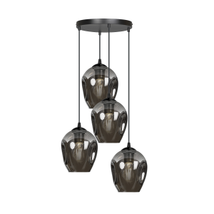 IRIS pendant lamp, max. power 4x60W, E27, black-graphite
