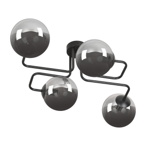 BARI pendant lamp, max. power 4x40W, E14, black-graphite