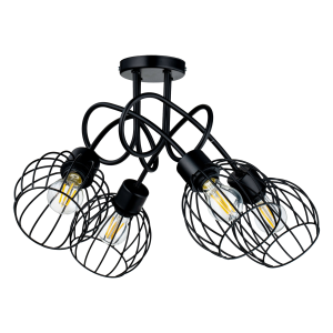 MARBELLA pendant lamp, max. power 4x60W, E27, black
