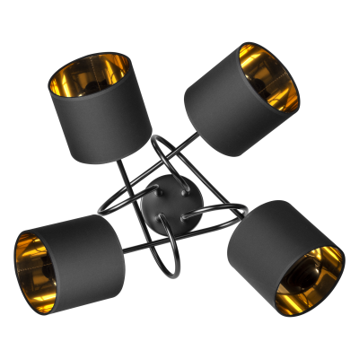 VIGO lampa wisząca, moc max. 4x60W, E27, czarna