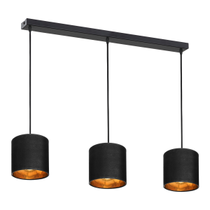 NEVA lampa wisząca, moc max. 3x60W, E27, czarna, listwa
