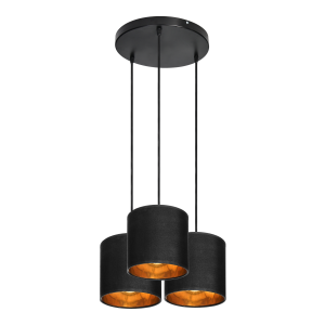 NEVA lampa wisząca, moc max. 3x60W, E27, czarna, podstawa...