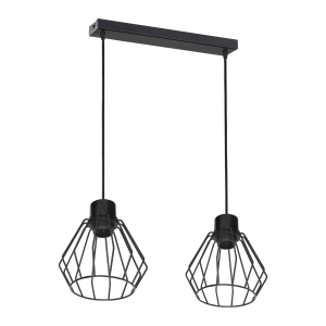 PINO pendant lamp, max. power 2x60W, E27, black