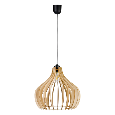 YASIN 400 lampa wisząca, moc max. 1x60W, E27, czarna, drewno