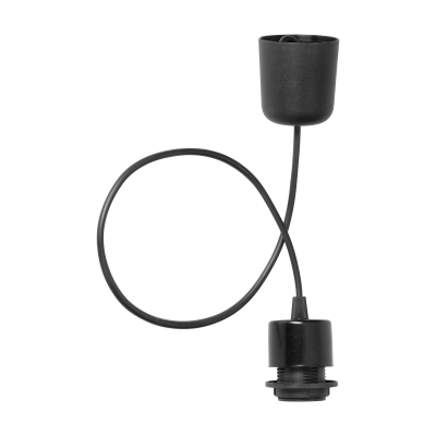 YASIN 400 pendant lamp, max. power 60W, E27, black, wood