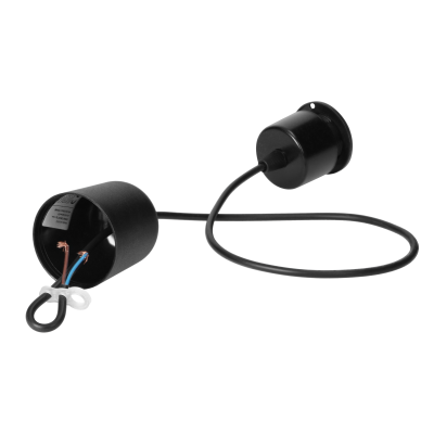 YASIN 400 lampa wisząca, moc max. 1x60W, E27, czarna, drewno