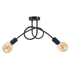 MALAGA pendant lamp, max. power 2x60W, E27, black