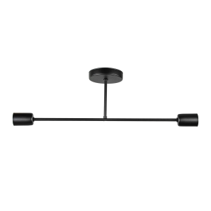 SOLO 2P E27, pendant light, max. 2x60W, black