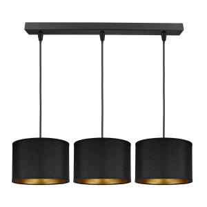 KYLO 3P E27, lampa wisząca, max. 3x60W, czarna, listwa