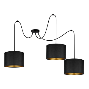 KYLO 3P E27, lampa wisząca, max. 3x60W, czarna