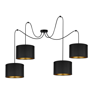 KYLO 4P E27, pendant light, max. 4x60W, black