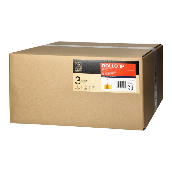 ROLLO pendant lamp, max. power 1x60W, E27,...