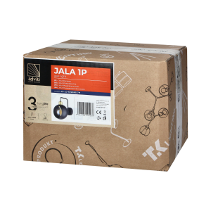 JALA 1P, kinkiet, E27 max. 15W, czarny 2