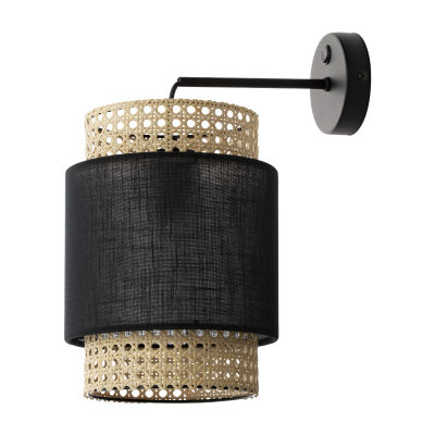 LANA 1P, wall lamp, E27 max. 60W, black