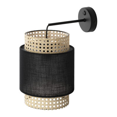 LANA 1P, wall lamp, E27 max. 60W, black