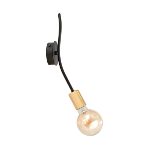 GIRO wall lamp, max power 60W, E27, black and gold