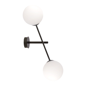 LAINA wall lamp, max power 2x40W, E14, black and white