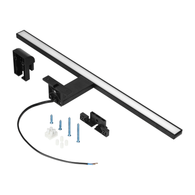 NORTES LED 12W, mirror lamp, 900lm, 4000K, 50 cm long, aluminium, black