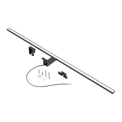 NORTES LED 18W, lampa nad lustro, 1600lm, 4000K, dł. 100 cm, aluminium, czarna