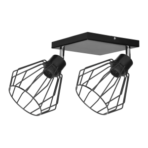 PINO wall and ceiling lamp, max. power 2x60W, E27, black,...