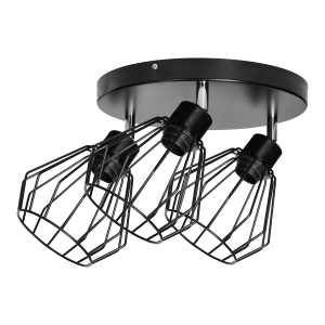 PINO wall and ceiling lamp, max. power 3x60W, E27, black,...