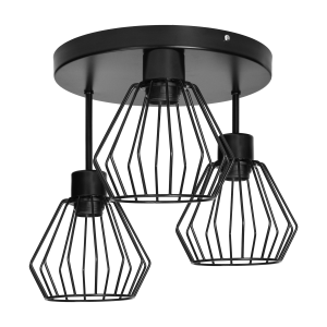 PINO wall and ceiling lamp, max. power 3x60W, E27, black,...