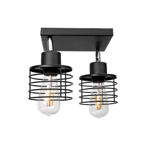 ISLA wall and ceiling lamp, max. power 2x60W, E27, black,...