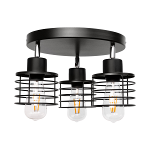 ISLA wall and ceiling lamp, max. power 3x60W, E27, black,...