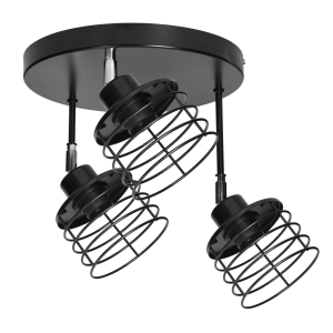 ISLA wall and ceiling lamp, max. power 3x60W, E27, black,...