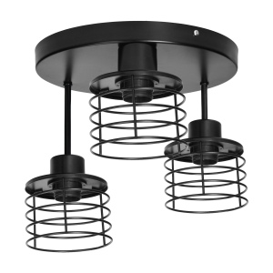 ISLA wall and ceiling lamp, max. power 3x60W, E27, black,...