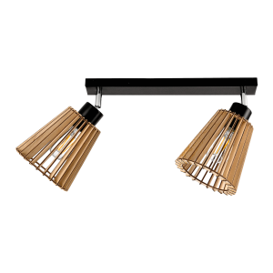 DELOS wall and ceiling lamp E27, max. power 2x60W, black,...